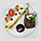 CÔTE DfAGNEAU GRILLÈE Á LA BLANCHE OIGNON, CHÈVRE FRAIS, BASILIC Á PETITE FEUILLE ert[X̃OG oWbN̍ IjIuVƃVF[uEt